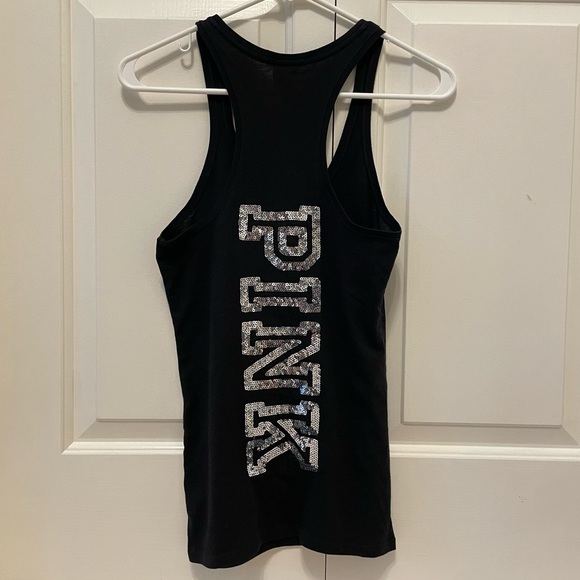 Victoria’s Secret PINK black Bling Americana Racerback Tank - XS - Picture 4 of 4